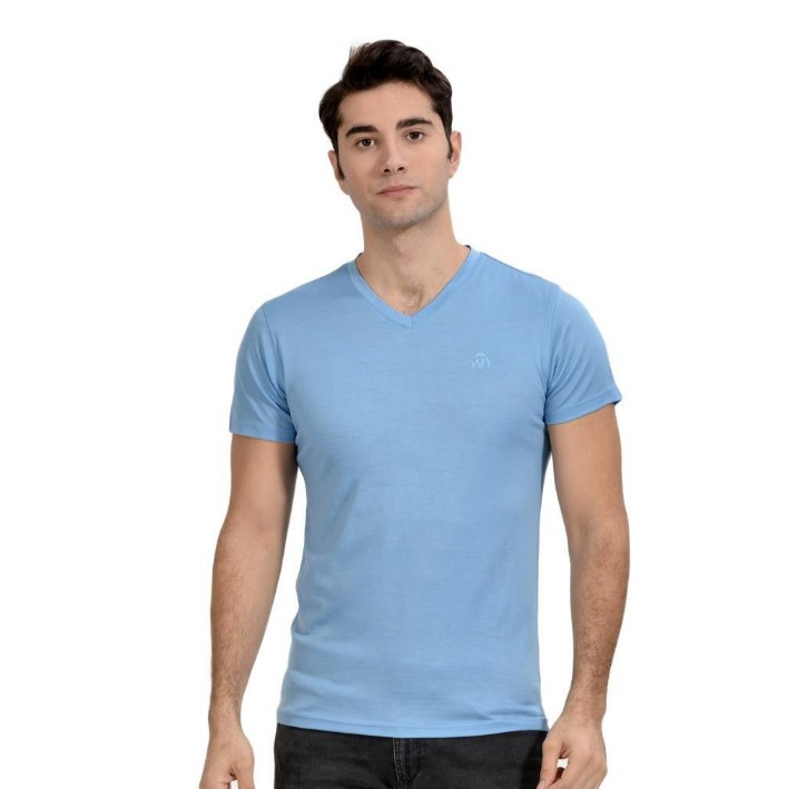 Мъжка тениска V образно деколте 100% мерино